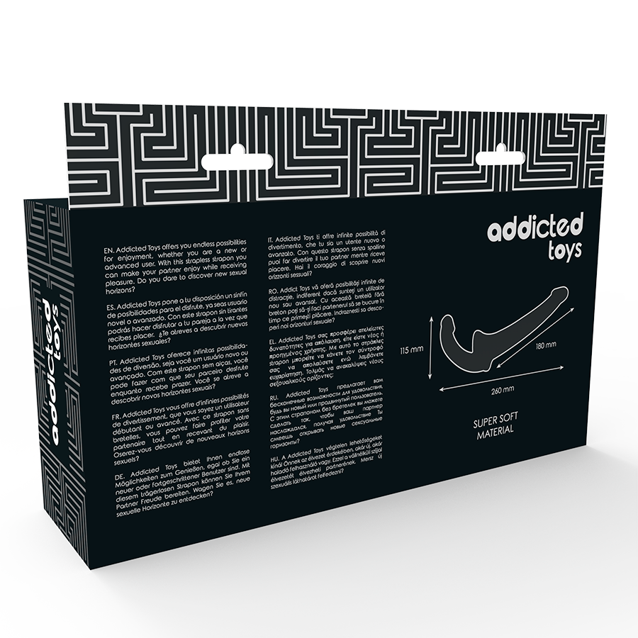 ADDICTED TOYS - SCHWARZER GERADEFREIER DILDO MIT ARN S