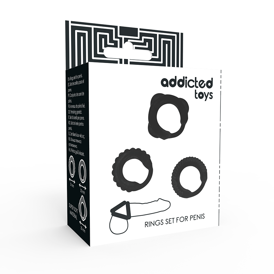 ADDICTED TOYS - SCHWARZES C-RING-SET