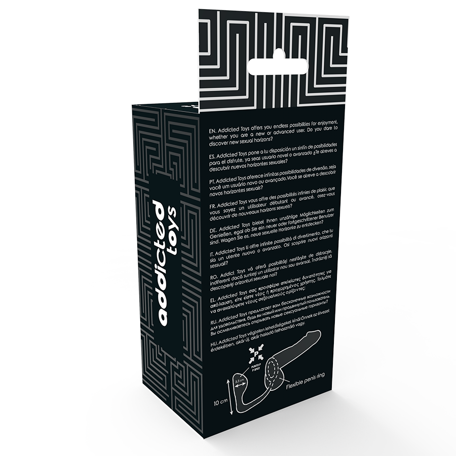ADDICTED TOYS - ANALPLUG MIT SCHWARZEM COCKRING