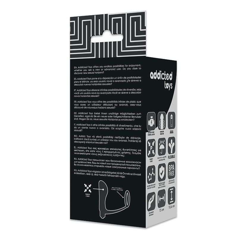 ADDICTED TOYS - VIBRIERENDER ANALSTECKER MIT PENISRING