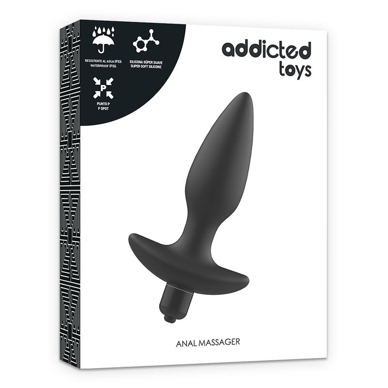 ADDICTED TOYS - ANAL PLUG MASSAGER MIT VIBRATION SCHWARZ