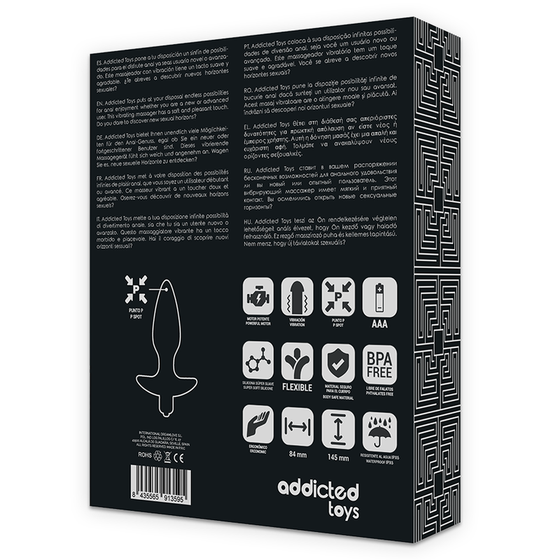 ADDICTED TOYS - ANAL PLUG MASSAGER MIT VIBRATION SCHWARZ