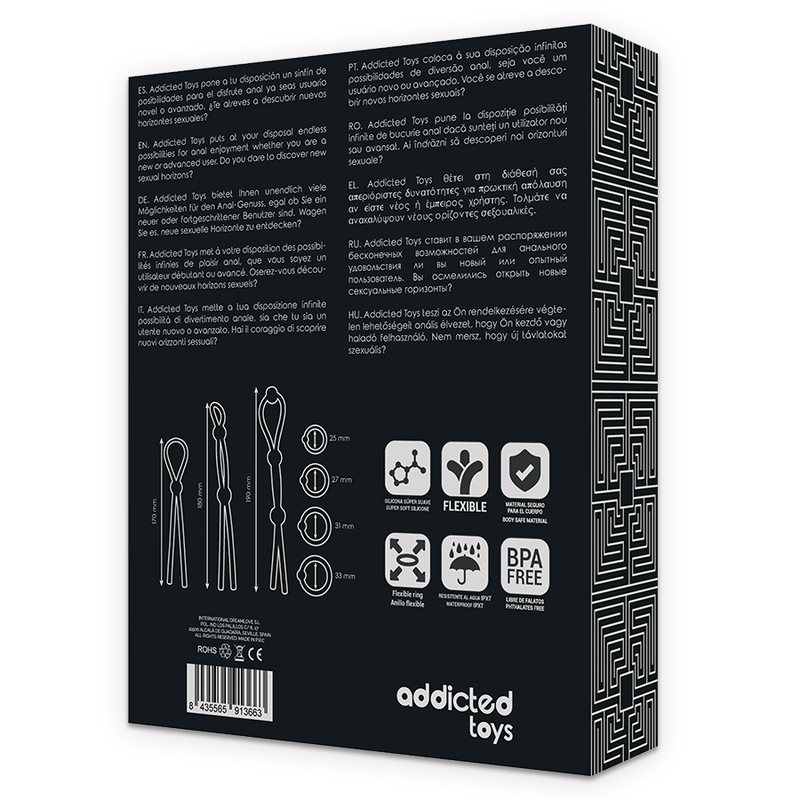 ADDICTED TOYS - 7-TEILIGES FLEXIBLES COCKRING-SET AUS SILIKON