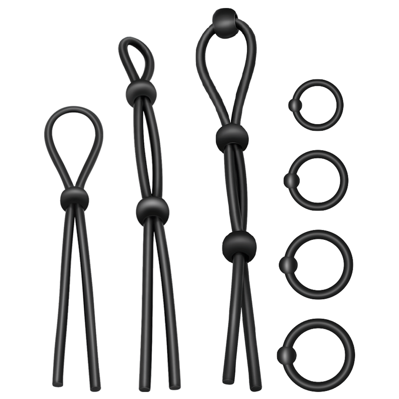 ADDICTED TOYS - 7-TEILIGES FLEXIBLES COCKRING-SET AUS SILIKON