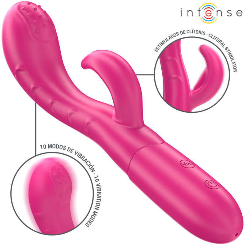 INTENSE - AMARA VIBRATEUR AVEC LANGUE STIMULANTE 10 VIBRATIONS ROSE - Jouez Plaisir