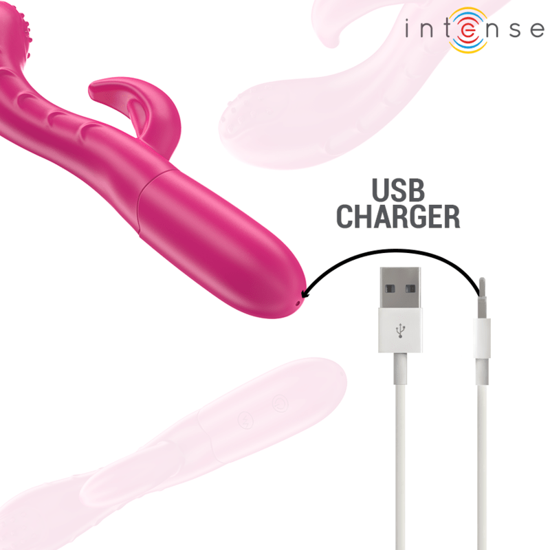 INTENSE - AMARA VIBRATEUR AVEC LANGUE STIMULANTE 10 VIBRATIONS ROSE - Jouez Plaisir