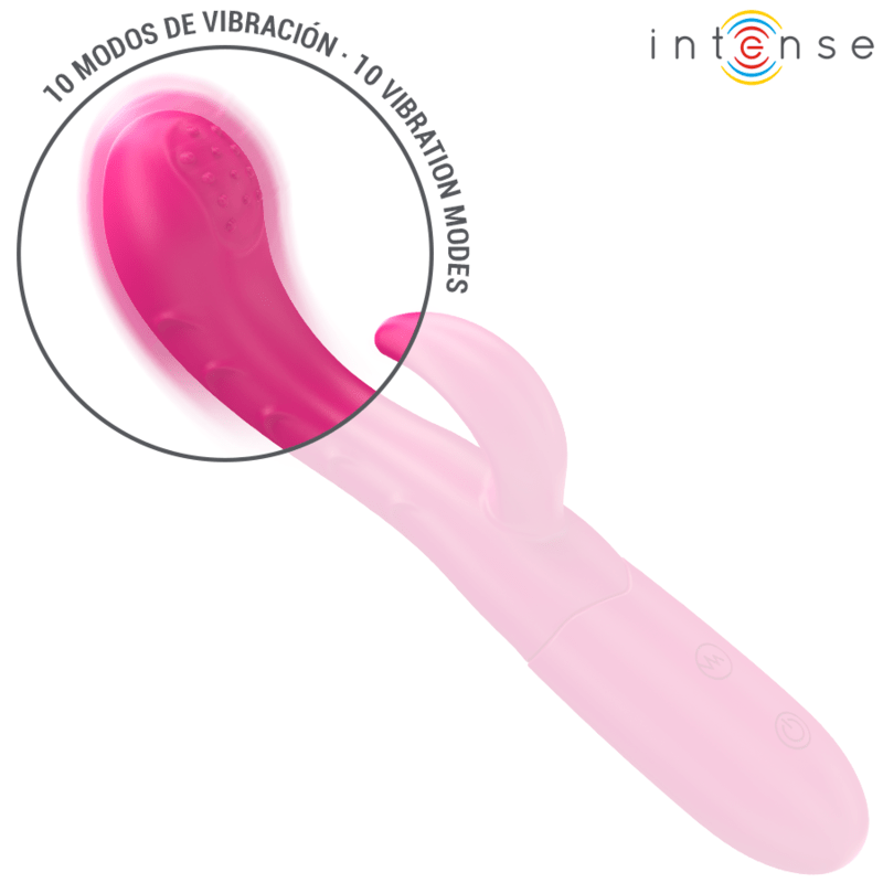 INTENSE - AMARA VIBRATEUR AVEC LANGUE STIMULANTE 10 VIBRATIONS ROSE - Jouez Plaisir