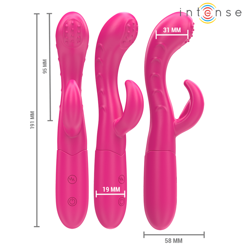 INTENSE - AMARA VIBRATEUR AVEC LANGUE STIMULANTE 10 VIBRATIONS ROSE - Jouez Plaisir