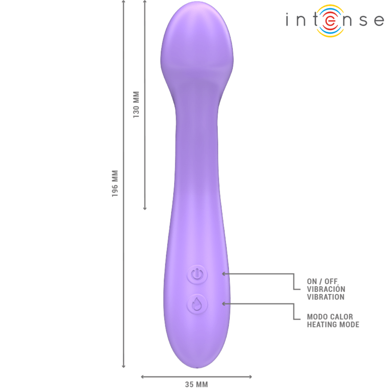 INTENSE - BECKY VIBRATEUR 19 CM CHAUFFANT 7 VIBRATIONS VIOLET - Jouez Plaisir