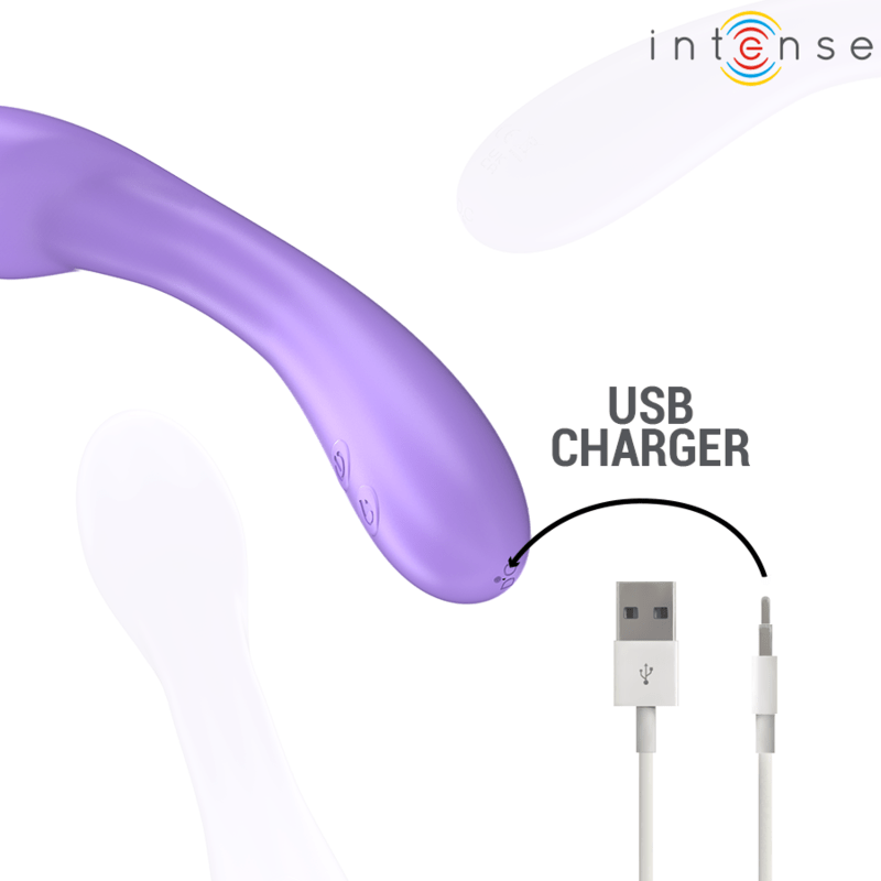 INTENSE - BECKY VIBRATEUR 19 CM CHAUFFANT 7 VIBRATIONS VIOLET - Jouez Plaisir