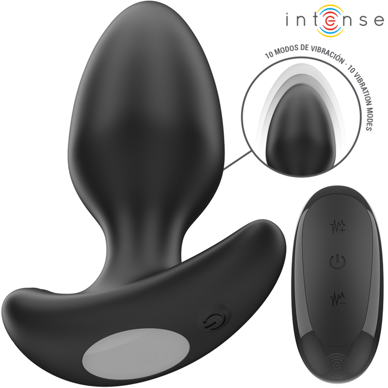 INTENSE - JOEY ANAL PLUG 10 VIBRATIONS NOIR TÉLÉCOMMANDE - Jouez Plaisir