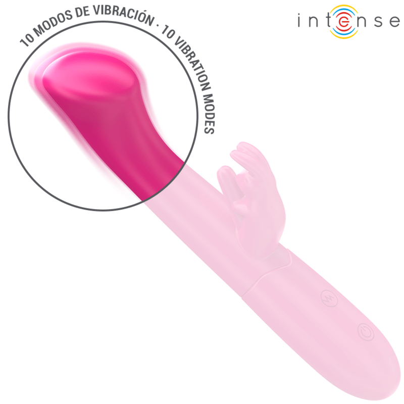 INTENSE - JULIETA VIBRATEUR RABBIT 18,6 CM 10 VIBRATIONS ROSE - Jouez Plaisir