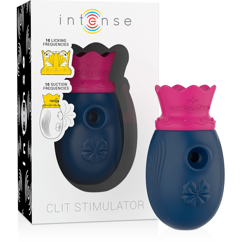 INTENSE - STIMULATEUR CLIT 10 FRÉQUENCES DE LÉCHAGE ET DASPIRATION - BLEU - Jouez Plaisir