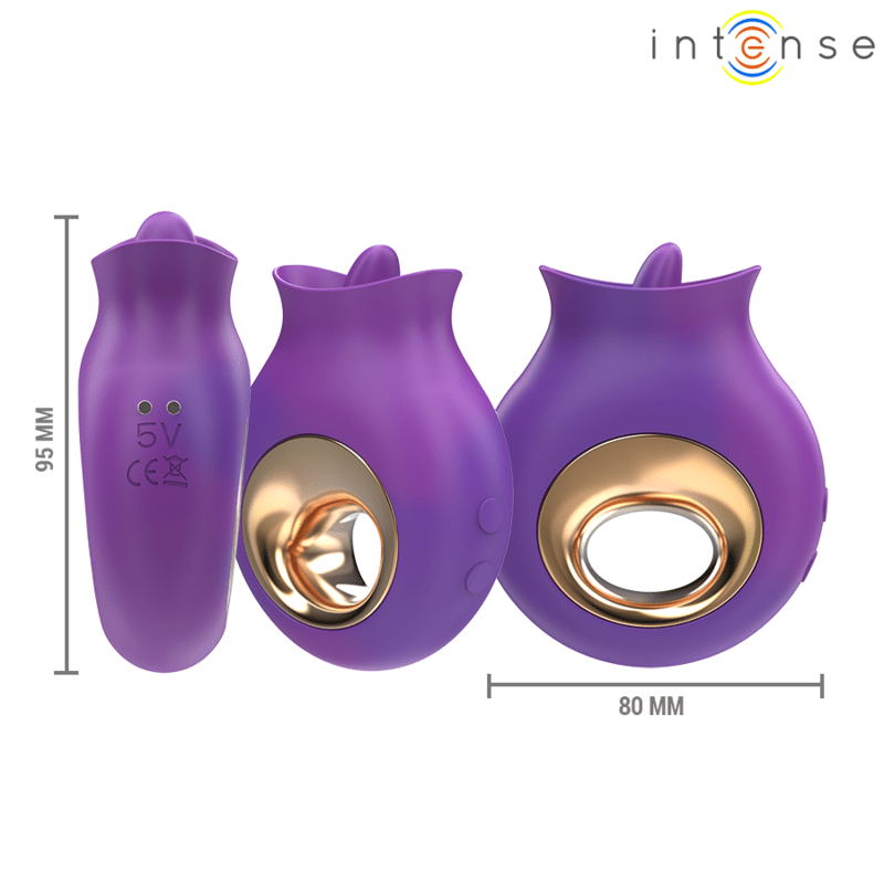 INTENSE - TULI STIMULATEUR CLITORIS 9 VIBRATIONS & 9 OSCILLATIONS VIOLET - Jouez Plaisir