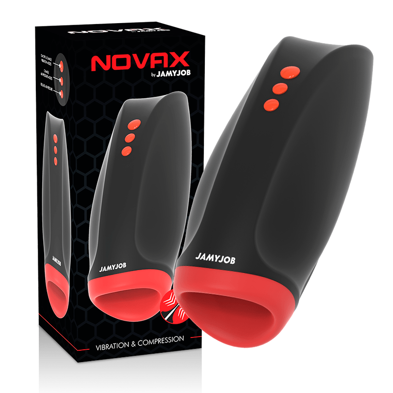 JAMYJOB - MASTURBATEUR NOVAX AVEC VIBRATION ET COMPRESSION - Jouez Plaisir
