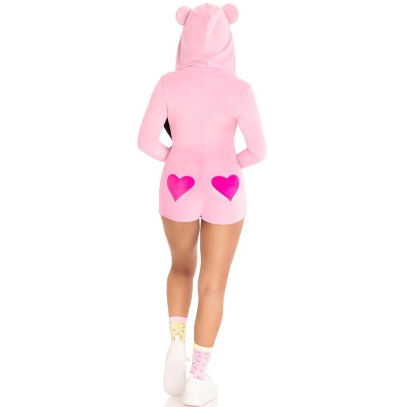 LEG AVENUE - BODY VELOURS OURS EN TEDDY ROSE M - Jouez Plaisir