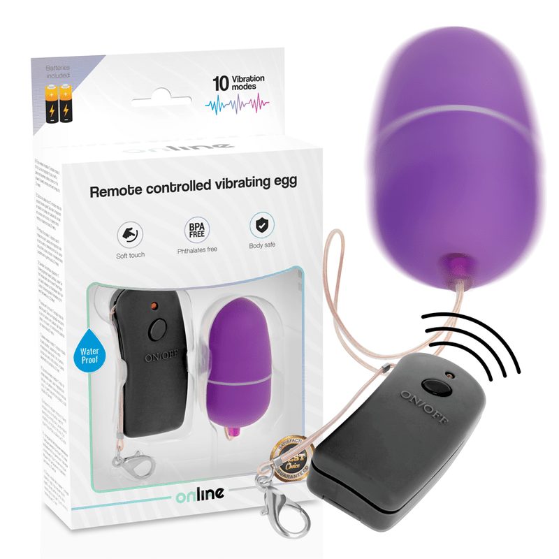 ONLINE - OEUF VIBRANT AVEC TÉLÉCOMMANDE LILAS - Jouez Plaisir