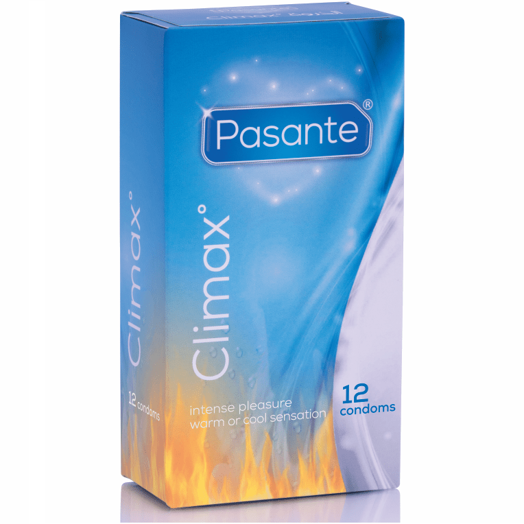 PASANTE - PRÉSERVATIFS CLIMAX 6 EFFET CHALEUR + 6 EFFET FRAIS / 12 UNITÉS - Jouez Plaisir