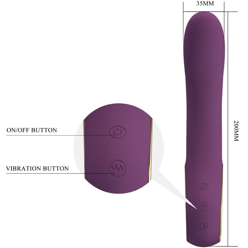 PRETTY LOVE - ETHAN VIBRATEUR RECHARGEABLE VIOLET - Jouez Plaisir
