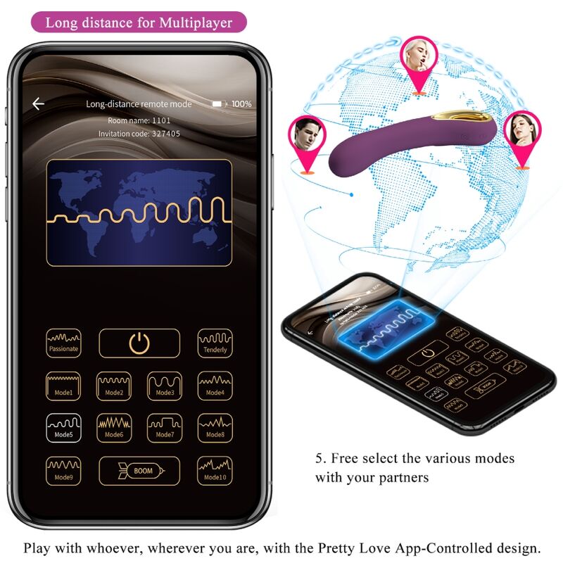 PRETTY LOVE - ETHAN VIBRATEUR RECHARGEABLE VIOLET - Jouez Plaisir