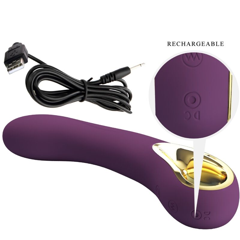 PRETTY LOVE - ETHAN VIBRATEUR RECHARGEABLE VIOLET - Jouez Plaisir
