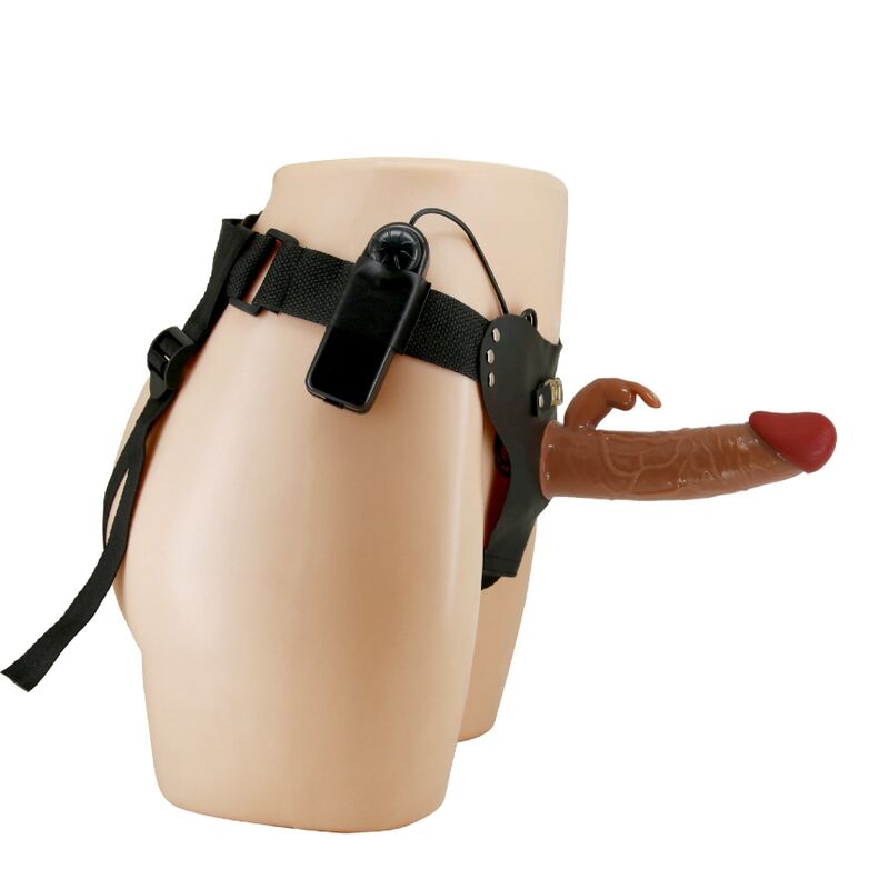 PRETTY LOVE - MARION HARNAIS SLIP UNIVERSEL AVEC DILDO VIBRANT 19 CM MARRON - Jouez Plaisir