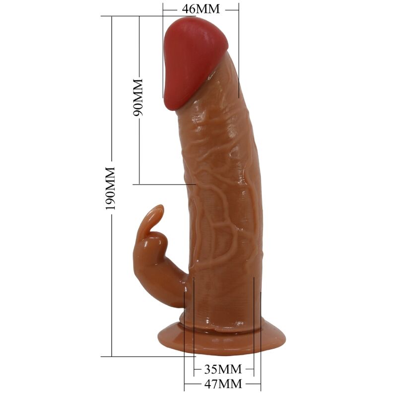PRETTY LOVE - MARION HARNAIS SLIP UNIVERSEL AVEC DILDO VIBRANT 19 CM MARRON - Jouez Plaisir