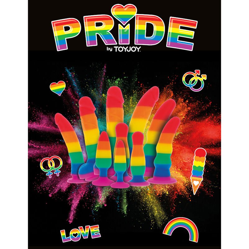 PRIDE - GODE DRAPEAU LGBT VAGUE 17 CM - Jouez Plaisir