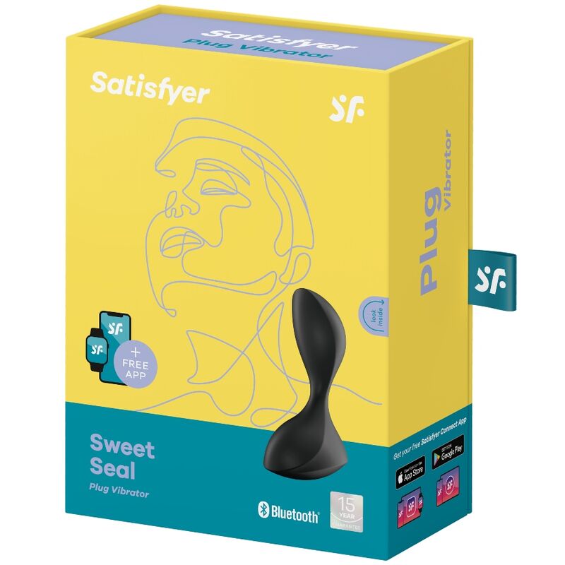 SATISFYER - APPLICATION DE PLUG VIBRANT SWEET SEAL NOIR - Jouez Plaisir