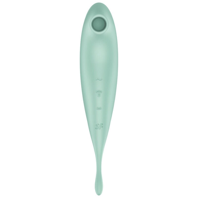 SATISFYER - APPLICATION DE STIMULATEUR ET VIBRATEUR TWIRLING PRO+ VERT - Jouez Plaisir