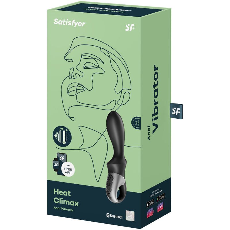 SATISFYER - APPLICATION VIBRATEUR ANAL HEAT CLIMAX NOIR - Jouez Plaisir