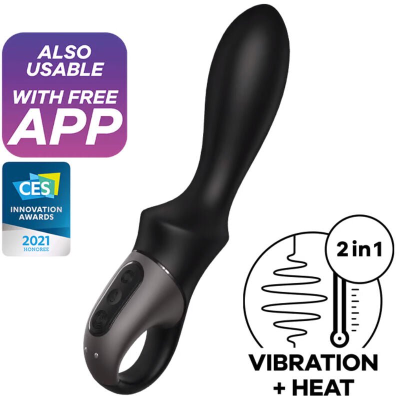 SATISFYER - APPLICATION VIBRATEUR ANAL HEAT CLIMAX NOIR - Jouez Plaisir