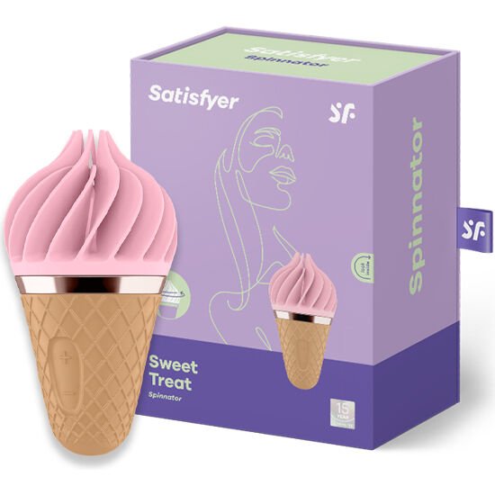 SATISFYER - SPINNATOR SWEET TREAT BRUN & ROSE - Jouez Plaisir