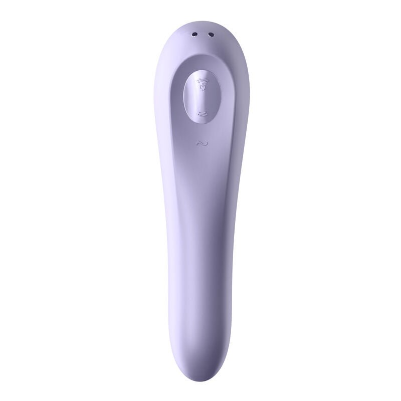 SATISFYER - VIBRATEUR DUAL PLEASURE AIR PULSE MAUVE - Jouez Plaisir