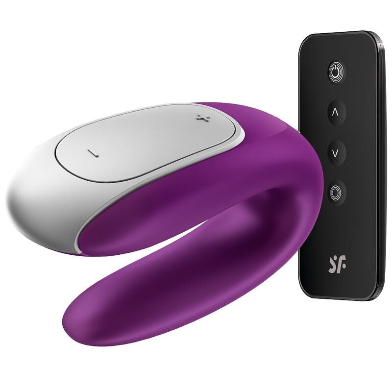 SATISFYER - VIBRATEUR PARTENAIRE DOUBLE FUN VIOLET - Jouez Plaisir