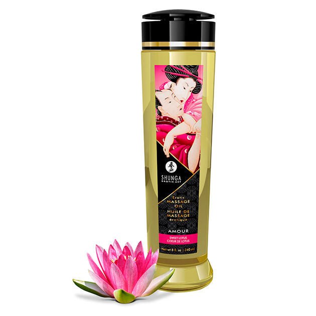 SHUNGA - HUILE DE MASSAGE DAMOUR ÉROTIQUE 240 ML - Jouez Plaisir