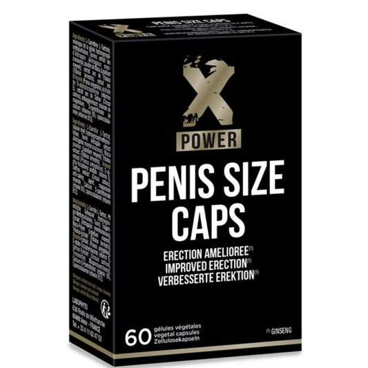 XPOWER - CAPSULES DE TAILLE DE PÉNIS POUR DES ÉRECTIONS AMÉLIORÉES 60 CAP - Jouez Plaisir